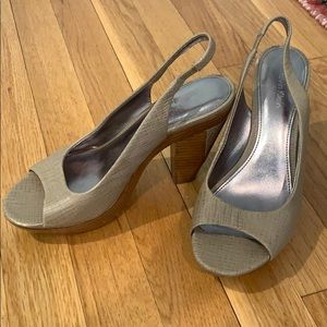 Calvin Klein block heels sling backs